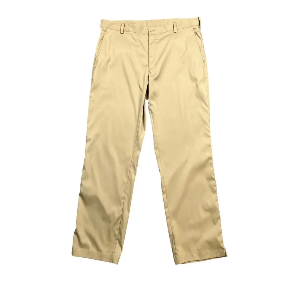 Nike Pants Mens 36 Beige Golf DriFit Tech Flat Front Performance Chino Quick Dry